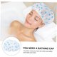 thumbnail image 3 of 10 Piezas Gorro de Ducha de Plástico Impermeable,Gorro de Baño Reutilizable Elástico,Salón de Belleza Spa Banda Elástica de Encaje Sombrero Estampado de Flores Protección Ambiental Gorros de, 3 of 5