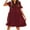 Red, variant on Timegard Dresses for Women Plus Size Sleeveless Scoop Neck Loose Comfy Loungewear Summer Sleep Dresses