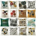 thumbnail image 3 of Ludlz Line Flower Fish Geometric Pattern Cushion Cover Pillow Case Sofa Chair Decor, 3 of 8