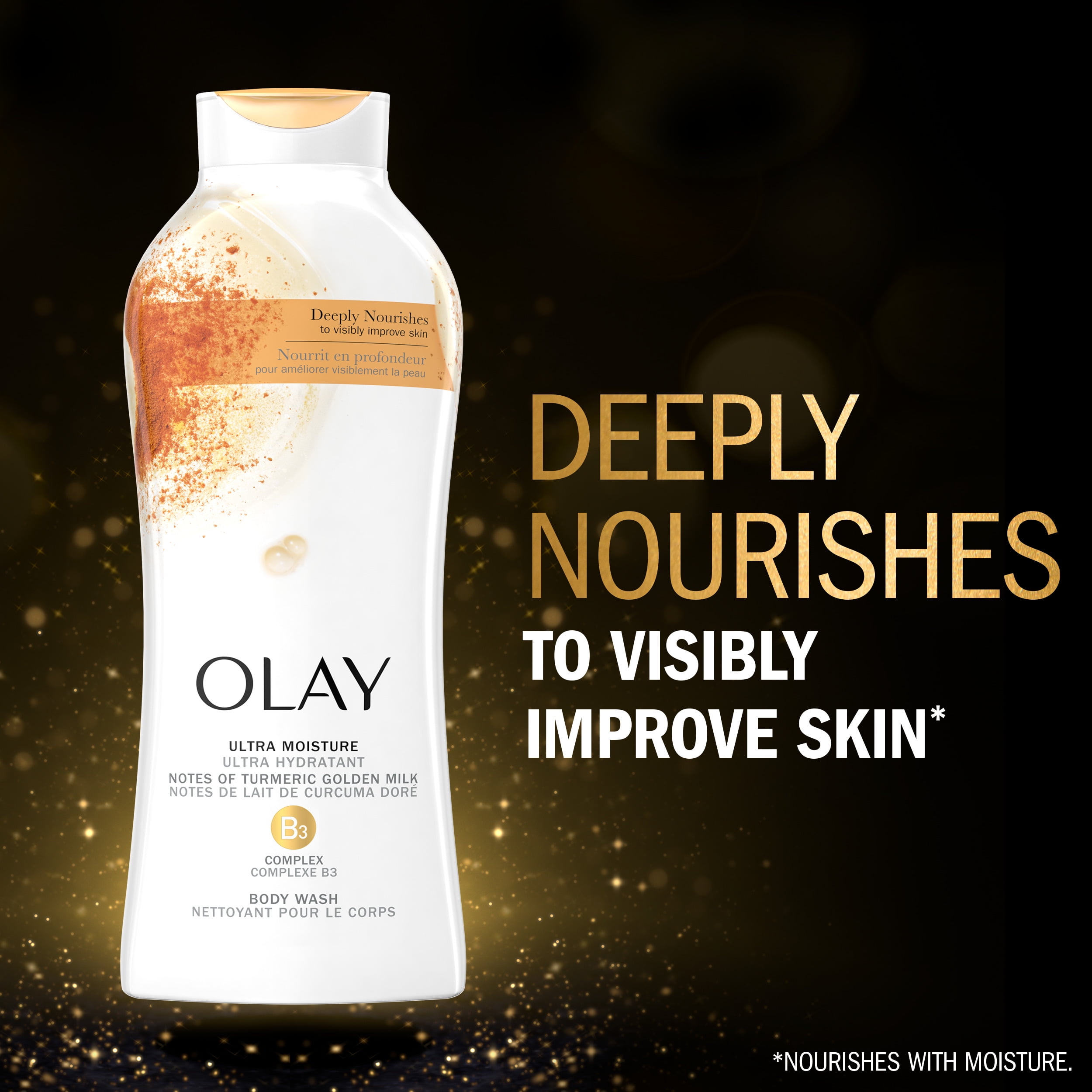 Olay Ultra Moisture Body Wash with Notes of Turmeric Golden Milk, 22 fl
