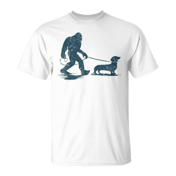 SR Dachshund Dog Bigfoot Walking Wiener Dog Dad T-Shirt