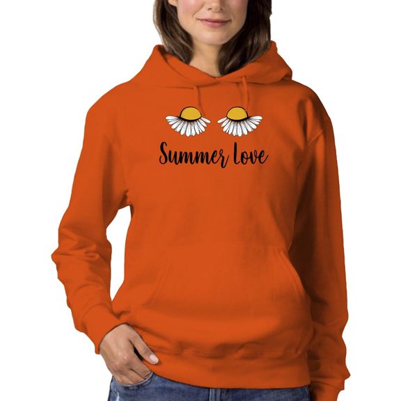 Summer Love Daisies Hoodie Women -Image by Shutterstock, Female Medium