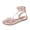 ROSE GOLD-PU, variant on Lace-up Gladiator Sandals Strappy Dressy Summer Flat Sandals for Women