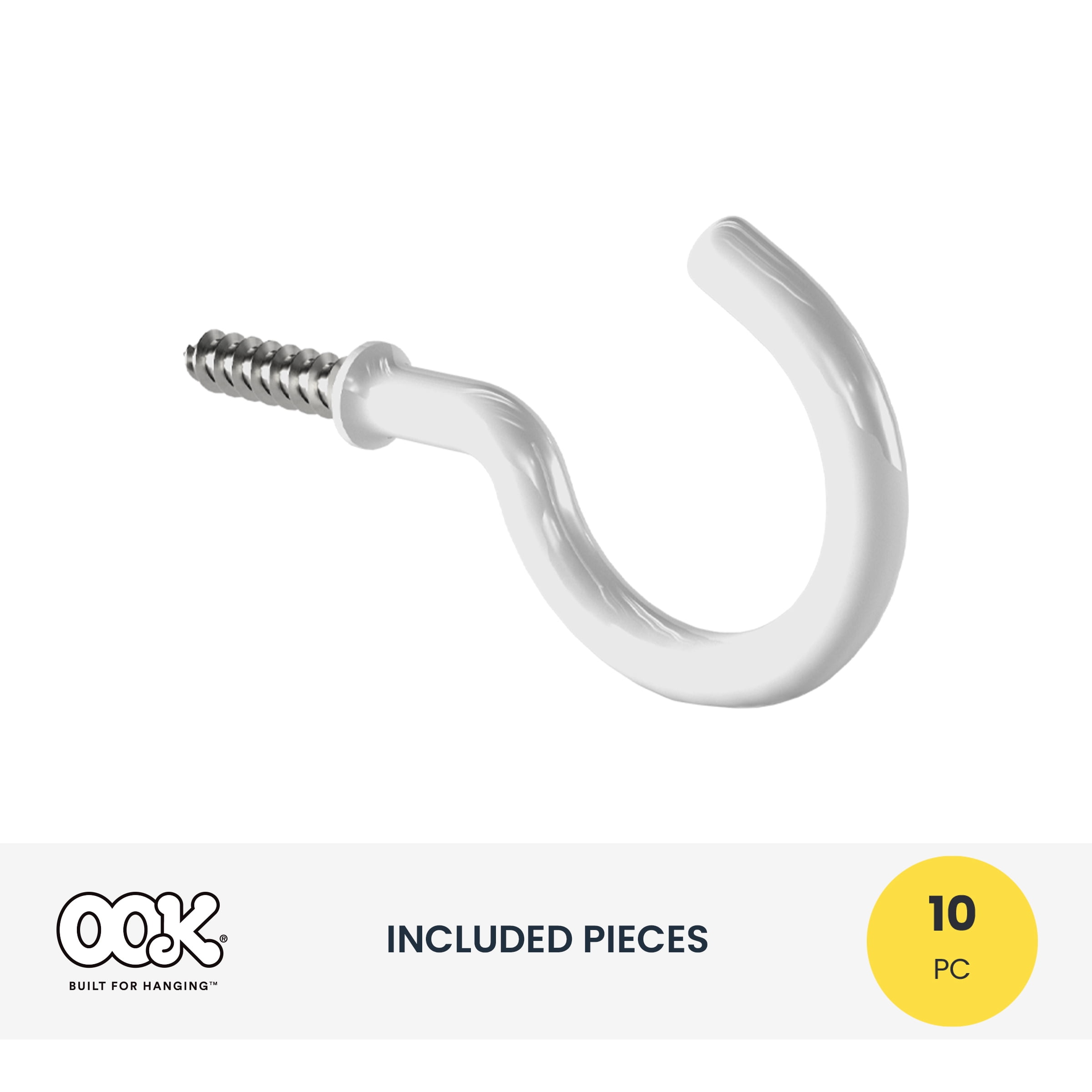 No12 x 80mm - Screw Hook - BZP - Pack of 25, screw hook