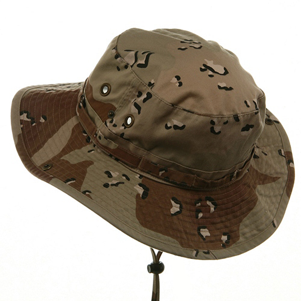 Big Size Washed Camo Hunting Hats - Desert XL-2XL