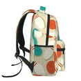 thumbnail image 3 of Rateoe Vintage Bowling Pattern Casual Backpack for School, Work, Travel – Adjustable Straps, Multiple Compartments – Ergonomic Design, Fits Laptops and Tablets, 3 of 5