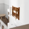 thumbnail image 6 of Utoplike Teak Wooden Floating Shef, 2 Tiers Rack Wall Mount, Foldable Wall Hanging Organizer, 6 of 6