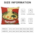 thumbnail image 5 of Instant Ramen Noodle Soup Chicken Flavor Throw Pillow Covers Velvet Cozy Soft Funny Food Throw Pillow Case Home Decor Pillowcase Cushion Case for Couch Sofa Bed, 5 of 5