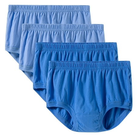 Holiday Deals 2024! QNANSPI Plus Size Women Underwear Pack  Cotton Underwear for Women  4PC Ladies And Man Comfortable Solid Large Size Panties High Waist Underpants Multicolor XXXXL