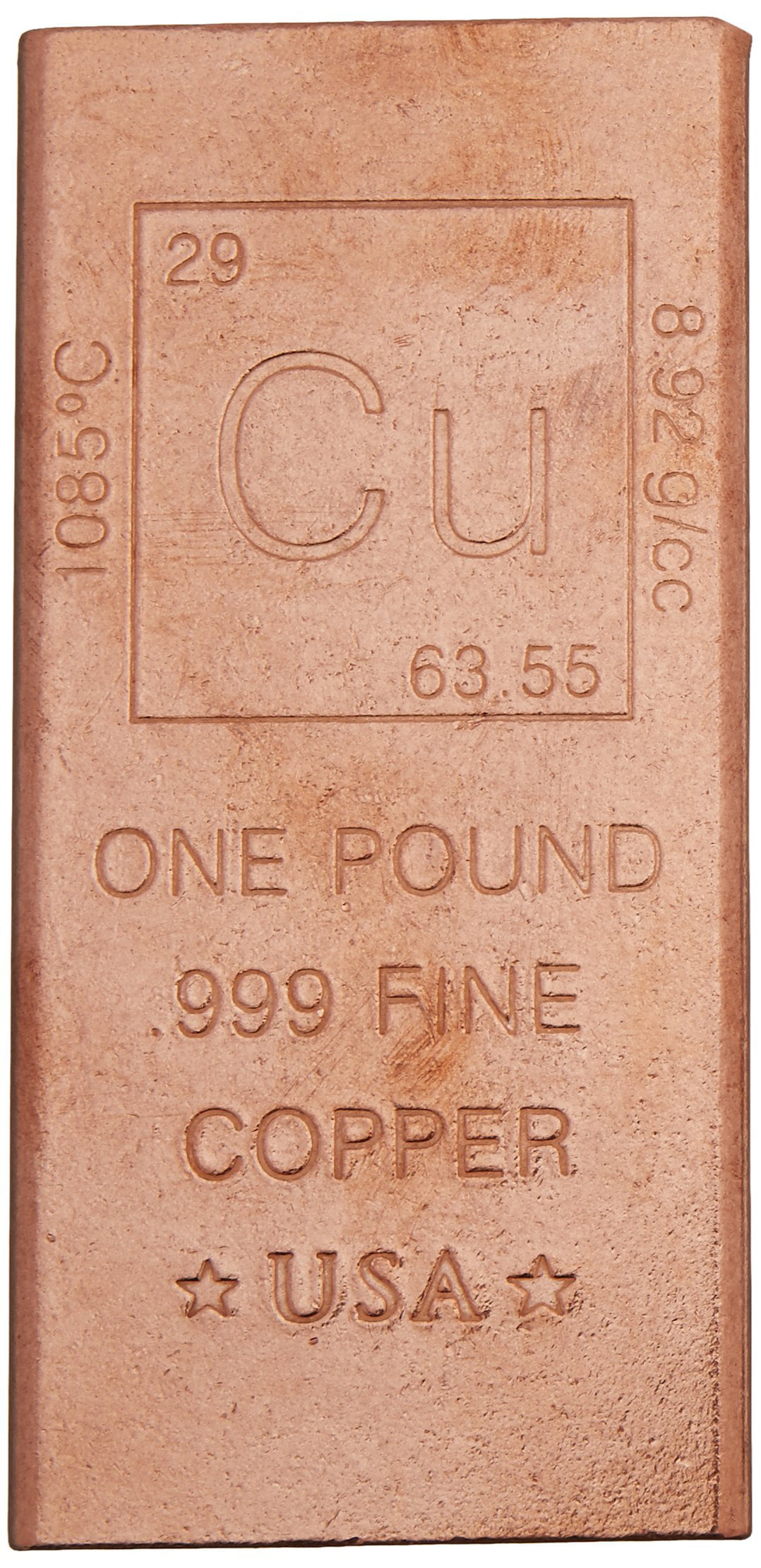 1 Kilo Copper Bar Bundle with 10 oz Copper Cube Paperweights 999 Pure Chemistry Element Design with Certificate of Authenticity by CoinFolio