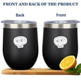 thumbnail image 3 of Skull 12oz Insulated Wine Tumbler with Lid and Straw – Double Wall Vacuum Mug Stainless Steel 304 Interior for Hot & Cold Drinks Coffee, Wine, Cocktails, 3 of 5