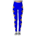 thumbnail image 4 of GHSOHS Leggings for Women Black Leggings Sunflower Print Tights Seamless Lifting Workout Leggings High Waisted Yoga Pants Comfy Capris Women Jeans Stretchy Blue Jeggings Capris Pants Legging,L, 4 of 5