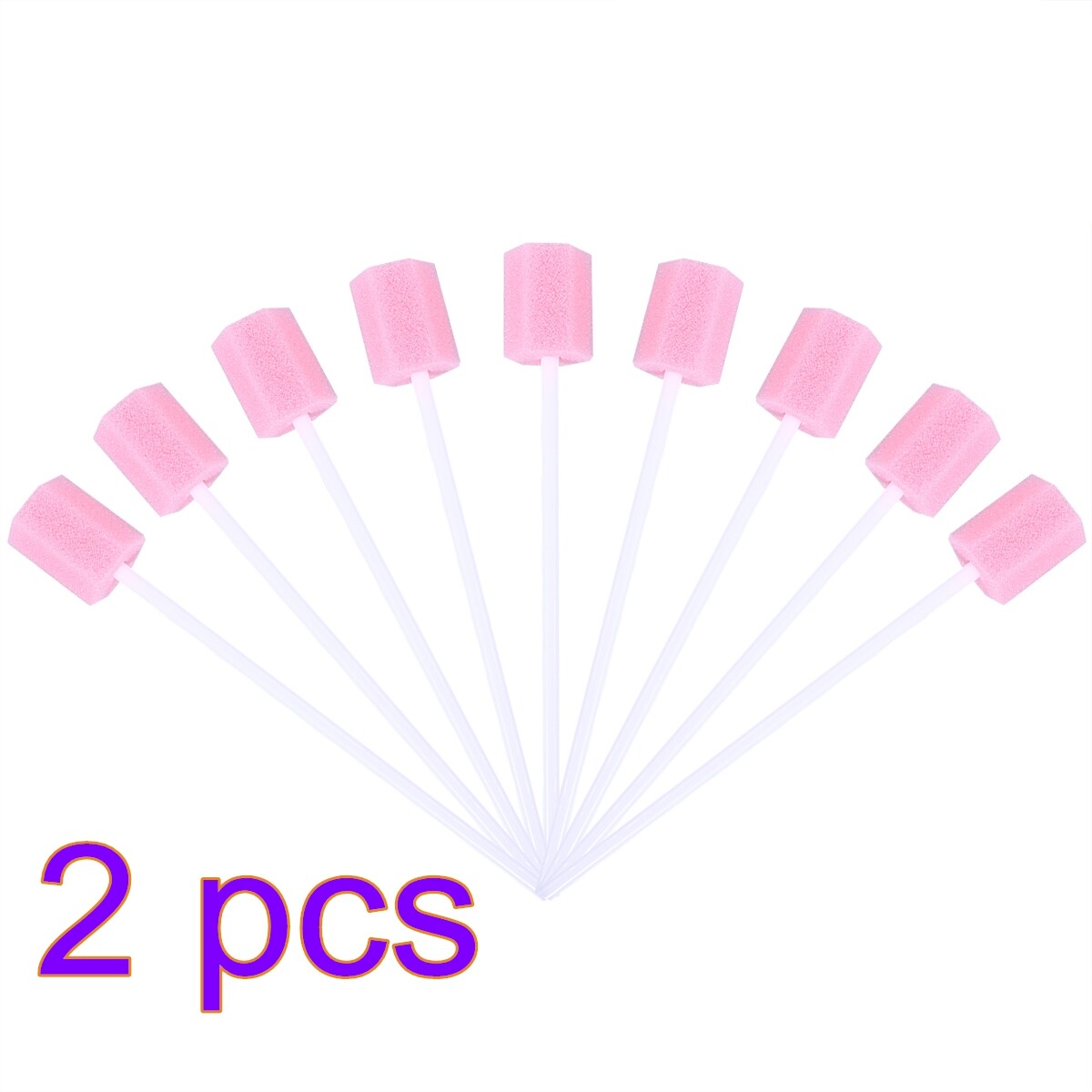 200X Disposable Oral Care Sponge Swabs Tooth Cleaning Mouth Swabs with Sticks Dental Supplies