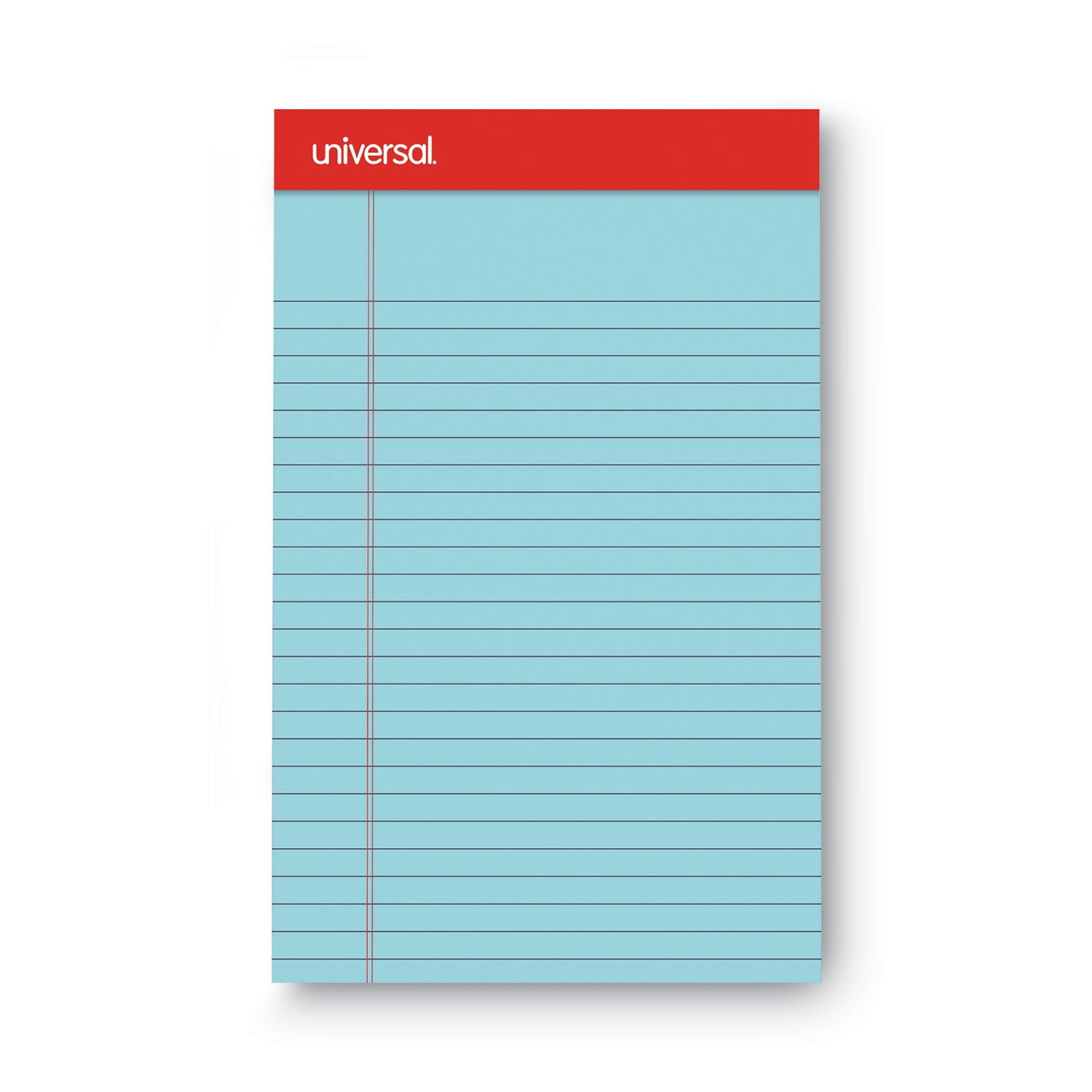 Perforated Ruled Writing Pads, Narrow Rule, Red Headband, 50 Assorted Pastels 5 x 8 Sheets, 6/Pack | Bundle of 2 Packs