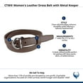thumbnail image 4 of CTM  Leather Dress Belt with Metal Keeper (Women), 4 of 4