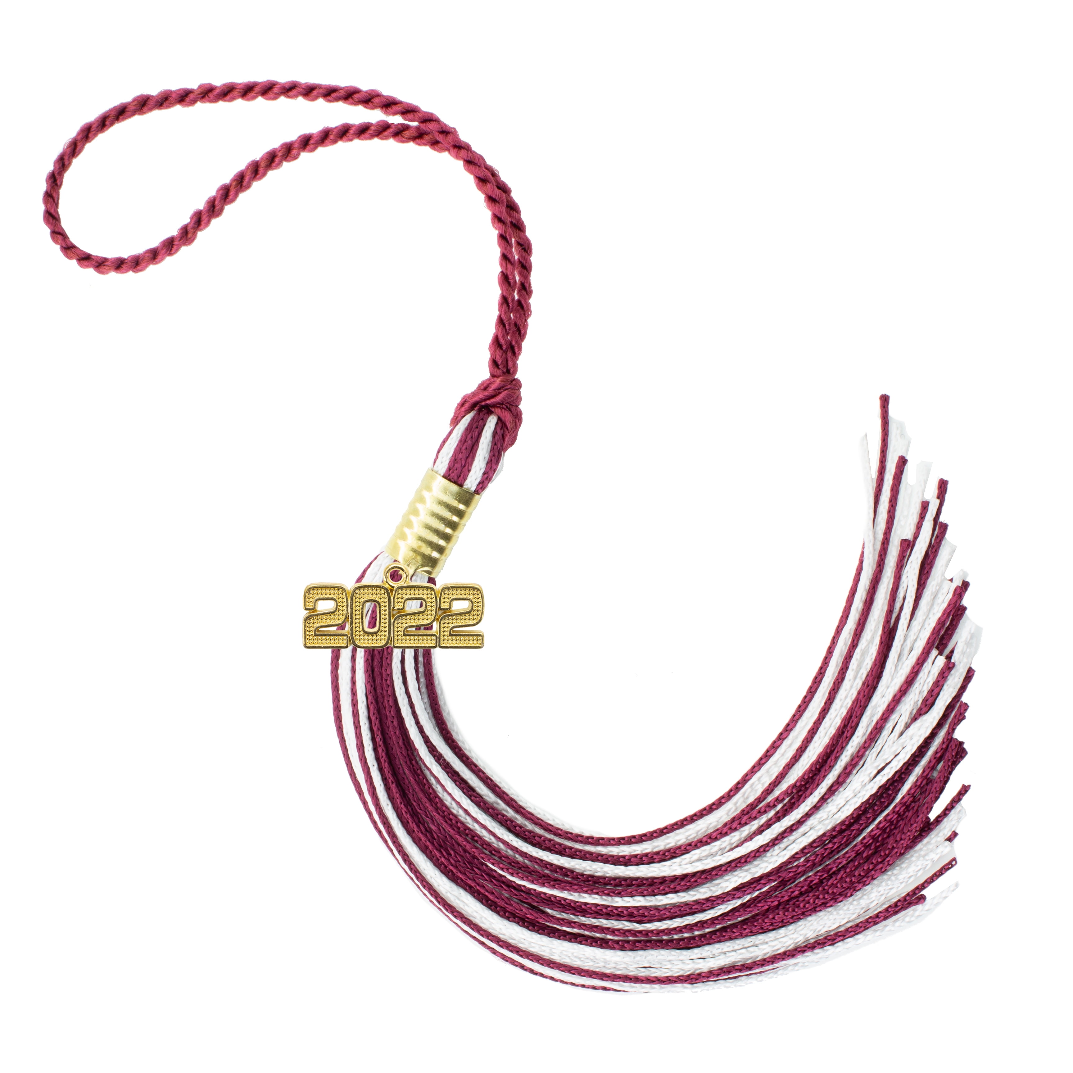 2022 Maroon / White Graduation Tassel Every School Color Available