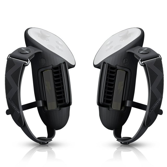 HLONK Controller Grips Cover Fit for Meta/Oculus Quest 3 Accessories with Battery Opening Cover Knuckle Straps