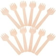 thumbnail image 1 of CUITING Cocktail Forks Mini Fork and Spoon Flatware Disposable Wood 10.30X2.50X0.50CM 100 Pcs, 1 of 6