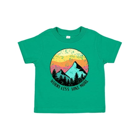 

Inktastic Worry Less Hike More Mountains at Sunset Distressed Gift Toddler Boy or Toddler Girl T-Shirt