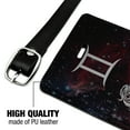 thumbnail image 3 of Gemini Twins Zodiac Sign Horoscope in Space Rectangle Leather Luggage Card Suitcase Carry-On ID Tag, 3 of 7