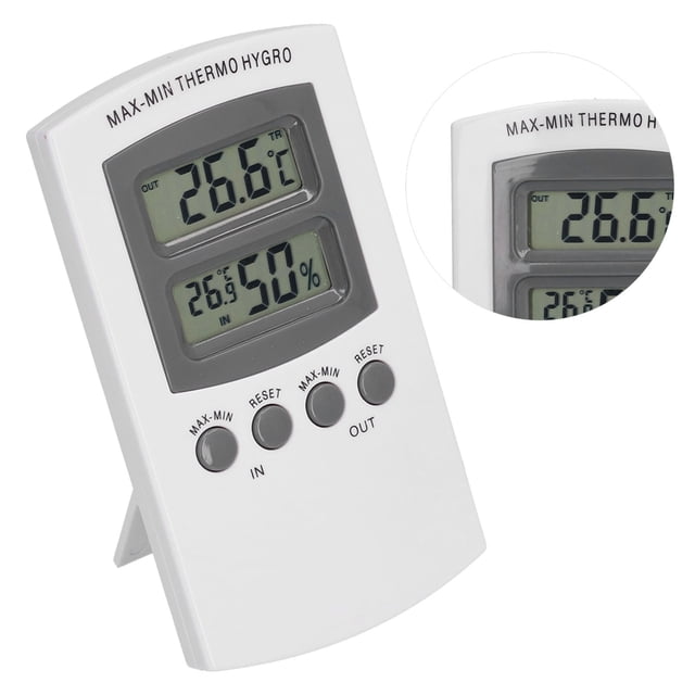 Termómetro, Monitor LCD De Temperatura Y Humedad Montable En La Pared Portátil De Alta Precisión Para Interiores Y Exteriores Para El Hogar Para Invernaderos