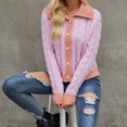 thumbnail image 4 of Puntoco Suéter Mujer Casual Impresión Manga Punto Cardigan Suéter Abrigo Navidad Liquidación Puntoco Puntoco-4345, 4 of 7