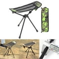 thumbnail image 4 of Tabouret Repose-Pieds Portable Tabouret Chaise Pliante pour Camping Randonnée Pêche Vert, 4 of 8