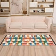thumbnail image 2 of Yayeee Runner Rug for Bedroom 2'x6' Machine Washable Hallway Non Slip Mat, Green Checkered Daisy, 2 of 8