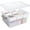 17 Qt- 1 Pack, variant on Citylife 17 QT Plastic Storage Box with Removable Tray and 6 Detachable Tall Inserts Craft Organizers and Storage Clear Storage Container for Organizing Crayon, Craft, Sewing, Playdoh, 4 Packs