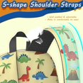 thumbnail image 5 of Dinosaur and Volcano Yellow Pattern 17" School Backpacks for Teens,Waterproof Oxford Fabric,S-Shape Padded Straps for School,Travel,Hiking,Camping, 5 of 6