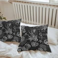 thumbnail image 5 of Outdoor Waterproof Pillow Covers Pack of 2, Black Coastal Starfish Shell Coral Seahorse Ocean Vintage Decorative Throw Pillowcases Cushion Covers for Garden Patio Tent Sofa Couch, 20x20 inch, 5 of 8