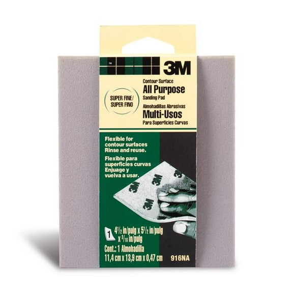 3M Softback Contour Sanding Sponge - Flexible, Gray - 24 Pack, 4-1/2 x 5-1/2