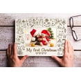 thumbnail image 5 of Darling Souvenir MADE WITH LOVEPersonalized WoodEngraved Christmas Picture Frame, Table Top WhitePhotoFrame (My First Christmas) Customizable Quote - 4x6 Inches Horizontal, 5 of 8
