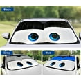 thumbnail image 2 of Cartoon Eyes Front Auto Vehicle Accordion Sunshade, Car Windshield Sun Visor, 2 of 8