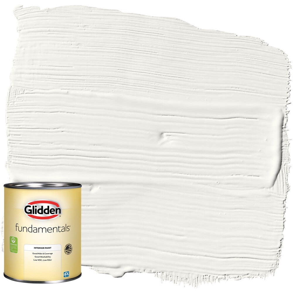 Glidden Fundamentals Interior Paint Commercial White, SemiGloss, 1