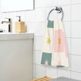 thumbnail image 3 of Yayeee 2 Pack Hand Towels for Bathroom 100% Cotton 16" x 28" Soft Absorbent Kitchen Towel, Beige Abstract, 3 of 7