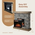 thumbnail image 3 of Modern Ember - Raeford Electric Fireplace Mantel, 40” Fireplace Mantel with 18” Fireplace Insert, Electric Fireplace with Mantel & Stone Brick Surround, 3 of 8