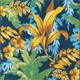 thumbnail image 1 of Unique Loom Tapis Côtier Bohème Moderne Extérieur 6' x 6' Carré Bleu/or, 1 of 1