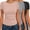 3pcs Black/ Light Gray/ Dirty Pink, variant on Short Sleeve Shirts for Women Basic Tees Slim Fit Crew Neck Tops Trendy Summer Black/Dark Gray/Beige