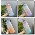 thumbnail image 4 of Taza de paja para parejas, botella de agua de plástico con escala de tiempo, gran capacidad de 2l, esmerilada para estudiantes, alta temperatura, deportes al aire libre, 4 of 4