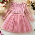 thumbnail image 2 of Jamsmile Toddler Girls Dress Long Sleeve Embroidery Flowers Party Tulle Dress Gown Kids Girls Bridesmaid Formal Long Tutu Dress, 2 of 9