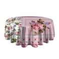 thumbnail image 5 of Pioneer Flower Floral Print Pattern Round Tablecloth 60"x60",Wrinkle Wipeable Table Cloth for Kitchen Dining Room Picnic Patio Party, 5 of 6