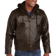Angle View: Generic Men's Wool Jacket With Removable Hoodie