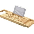 thumbnail image 1 of Bamboo Bathtub Tray Bath Tub Serving Tray Bamboo Bathtub Shelf Bathtub Rack Bath Tub Phone Holder Bamboo Bathtub Rack Bath Tub Serving Tray Toilet Extendable Shelf Bath Phone, 1 of 7