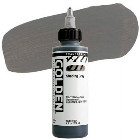 UPC: 0738797856448 | Golden High Flow Acrylic Paint  4 Ounce  Transparent Shading Gray