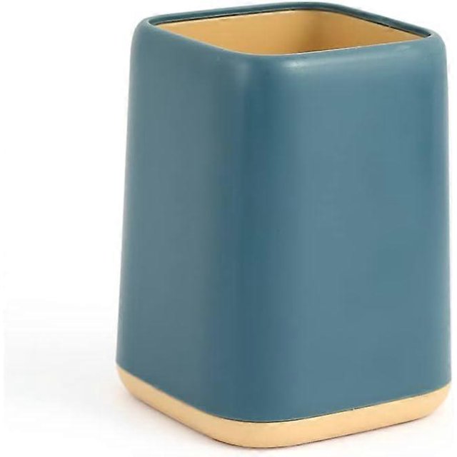 Simple Pen Holder Storage Pen Holder Makeup Brush Vase Brush Pot Cute Pen Holder Desk Decoration,1 Pce (Blue,Ordinary)