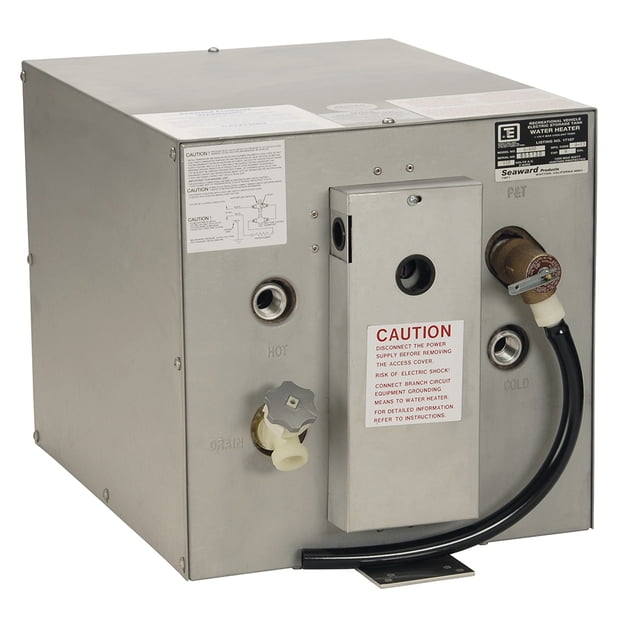 Calentador de agua Whale Seaward, acero inoxidable, 6 galones, 120 V