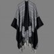 thumbnail image 3 of Vintage mujer tejido chal Poncho imitación cachemira cuadros cuadros borla gran tamaño cálido largo invierno, 3 of 3