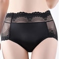 thumbnail image 4 of ibuvkizy Panties for Women Pants Womens Underwear,Ladies Soft Stretchy Briefs,Women's Large Size High Waist Tummy Butt Lifting Solid Color Lace Breathable Underwear Briefs, 4 of 4