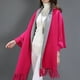 thumbnail image 1 of Capa con mangas, chal de cachemira, bufanda, doble uso, gruesa, otoño e invierno, chaqueta cálida de color sólido de doble cara para mujer, 1 of 4